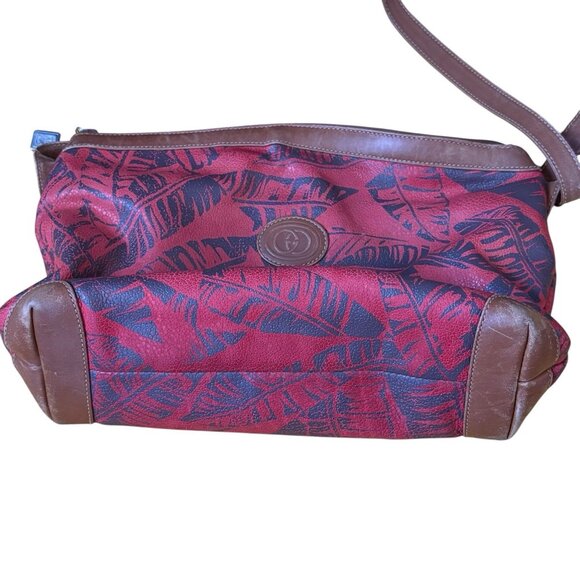 Gucci Vintage Shoulder Bag Crossbody Leather Logo Palm Trees Leafs Rare - Picture 14 of 16